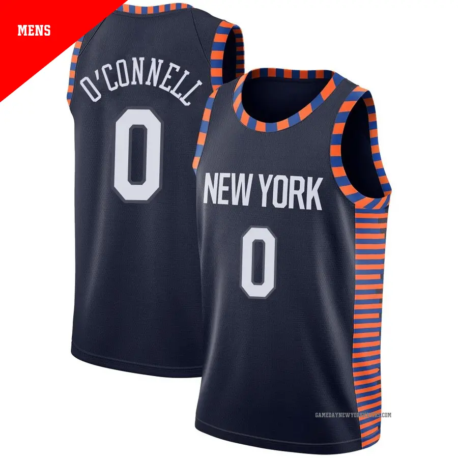 ＃0 Men's Alex O'Connell New York Knicks 2018/19 Swingman Navy JerseyCity Edition