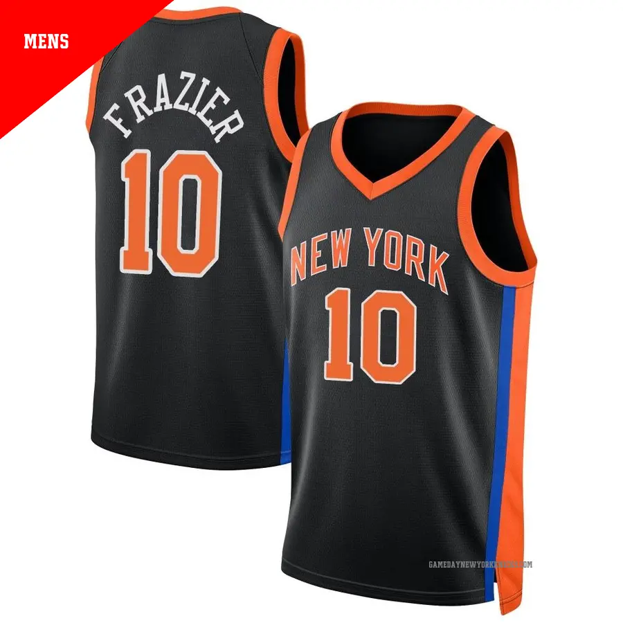 ＃10 Men's Walt Frazier New York Knicks 2022/23 Swingman Black City Edition Jersey