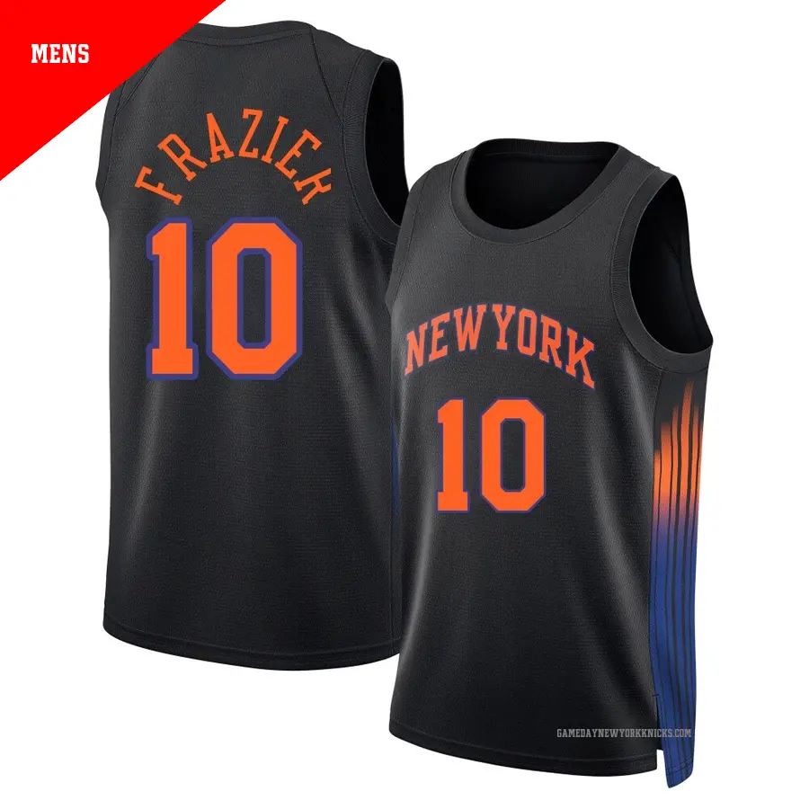 ＃10 Men's Walt Frazier New York Knicks 2024/25 Swingman Black Statement Edition Jersey