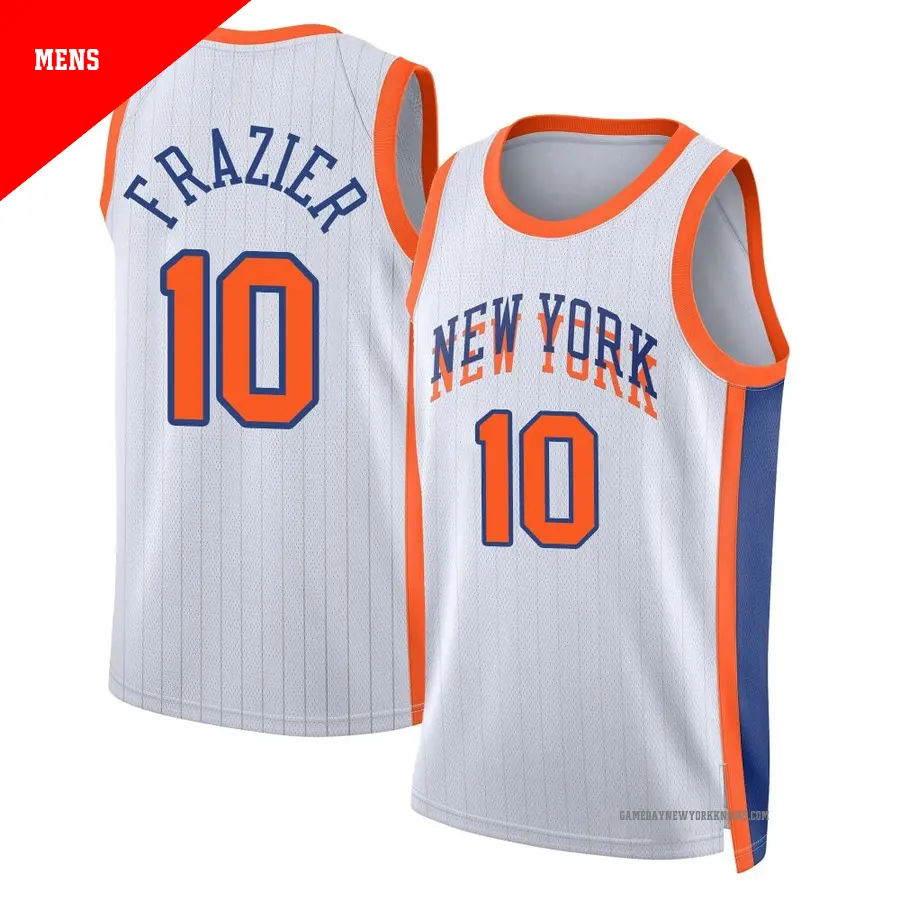 ＃10 Men's Walt Frazier New York Knicks 2024/25 Swingman White City Edition Jersey