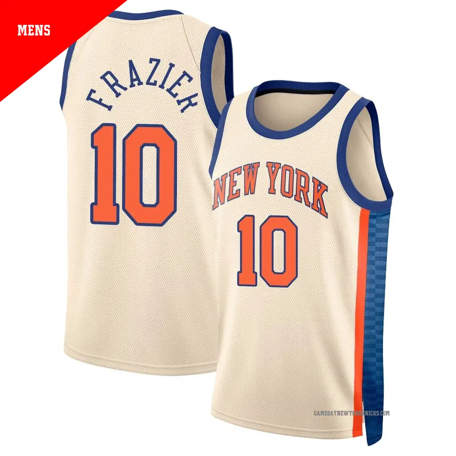 ＃10 Men's Walt Frazier New York Knicks 2025/26 Swingman Cream City Edition Jersey