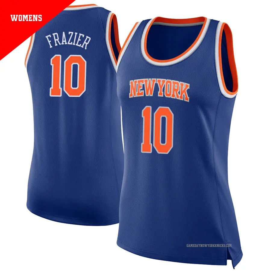 ＃10 Women's Walt Frazier New York Knicks Blue Swingman Jersey Icon Edition