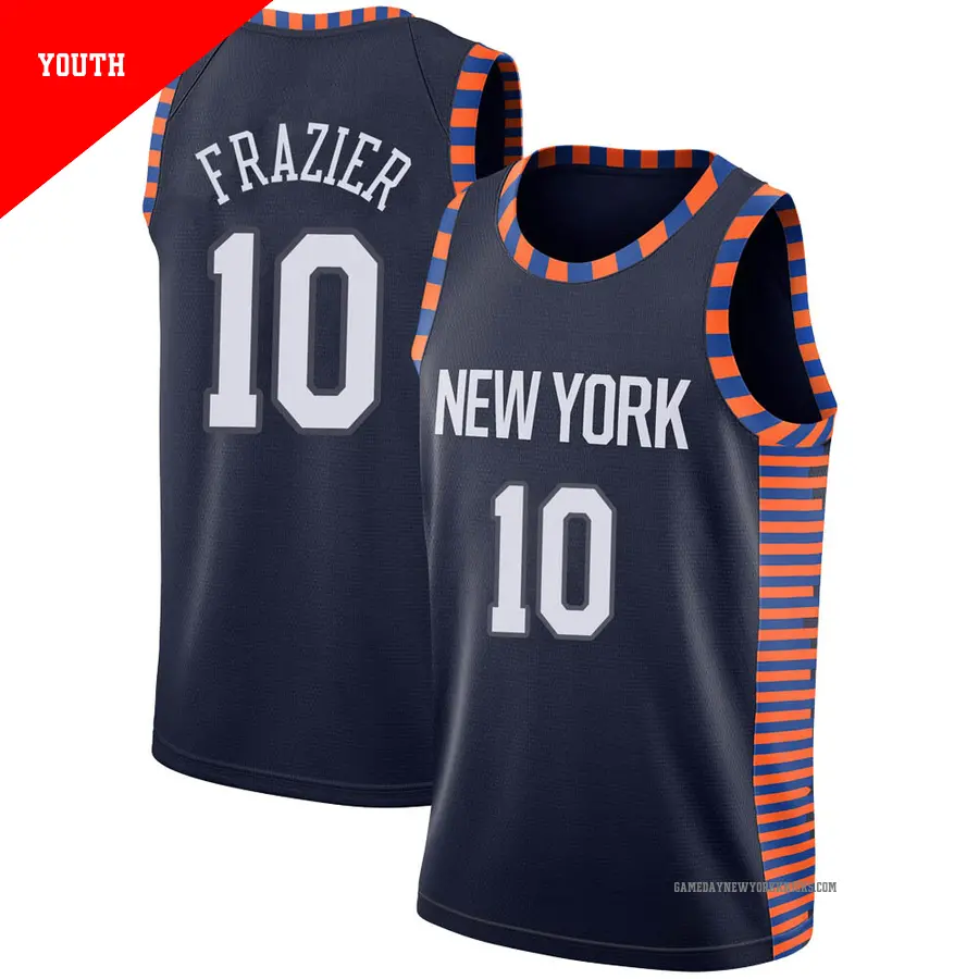 ＃10 Youth Walt Frazier New York Knicks 2018/19 Swingman Navy JerseyCity Edition