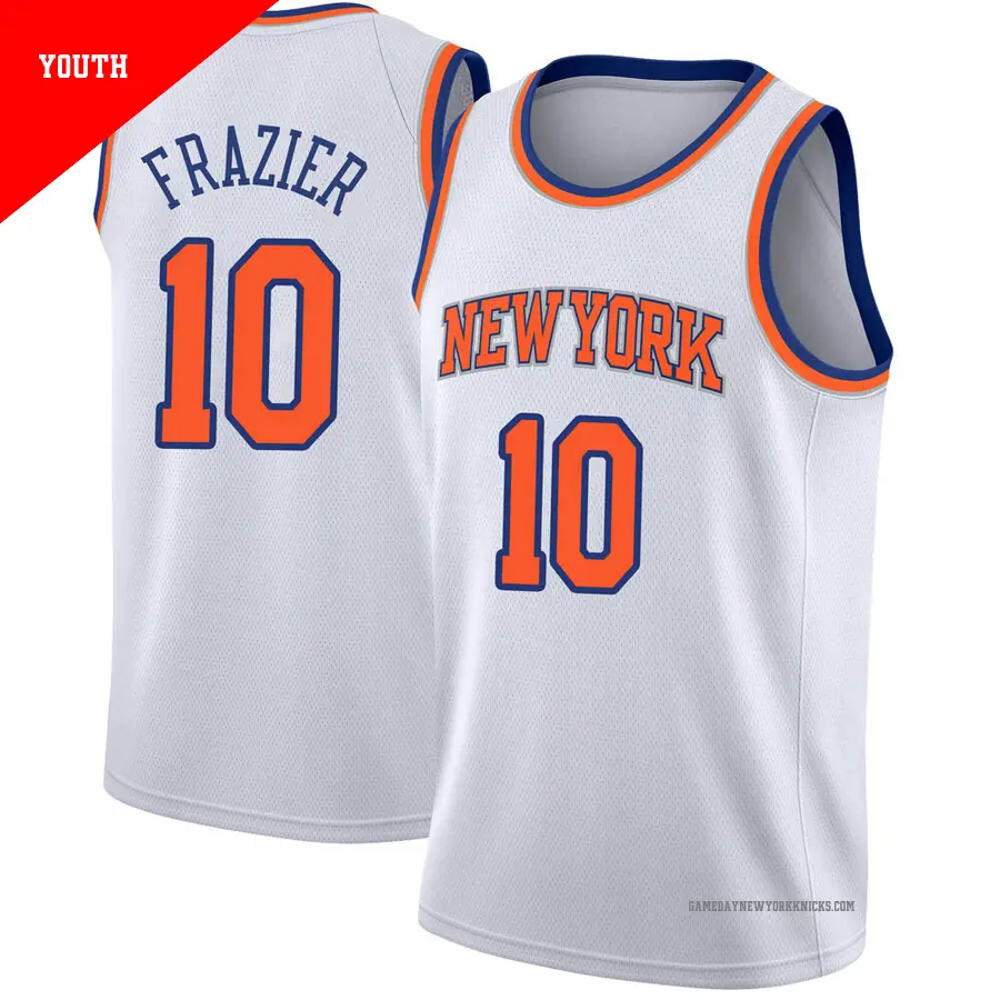 ＃10 Youth Walt Frazier New York Knicks White Swingman JerseyAssociation Edition