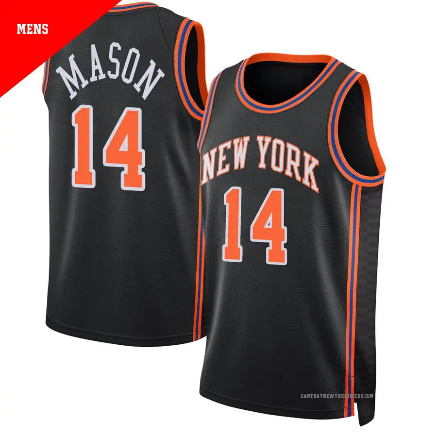 ＃14 Men's Anthony Mason New York Knicks 2021/22 Swingman Black JerseyCity Edition