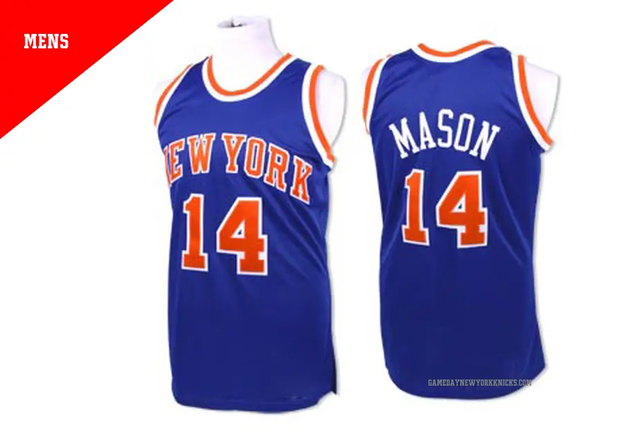 ＃14 Men's Anthony Mason New York Knicks Royal Blue Swingman Throwback Jersey