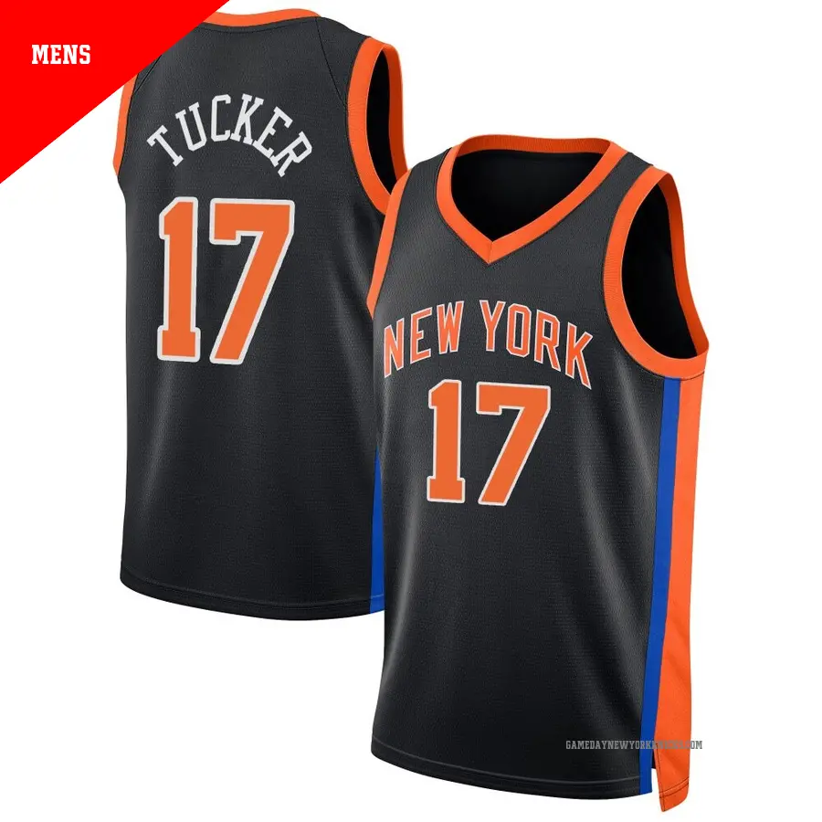 ＃17 Men's P.J. Tucker New York Knicks 2022/23 Swingman Black City Edition Jersey