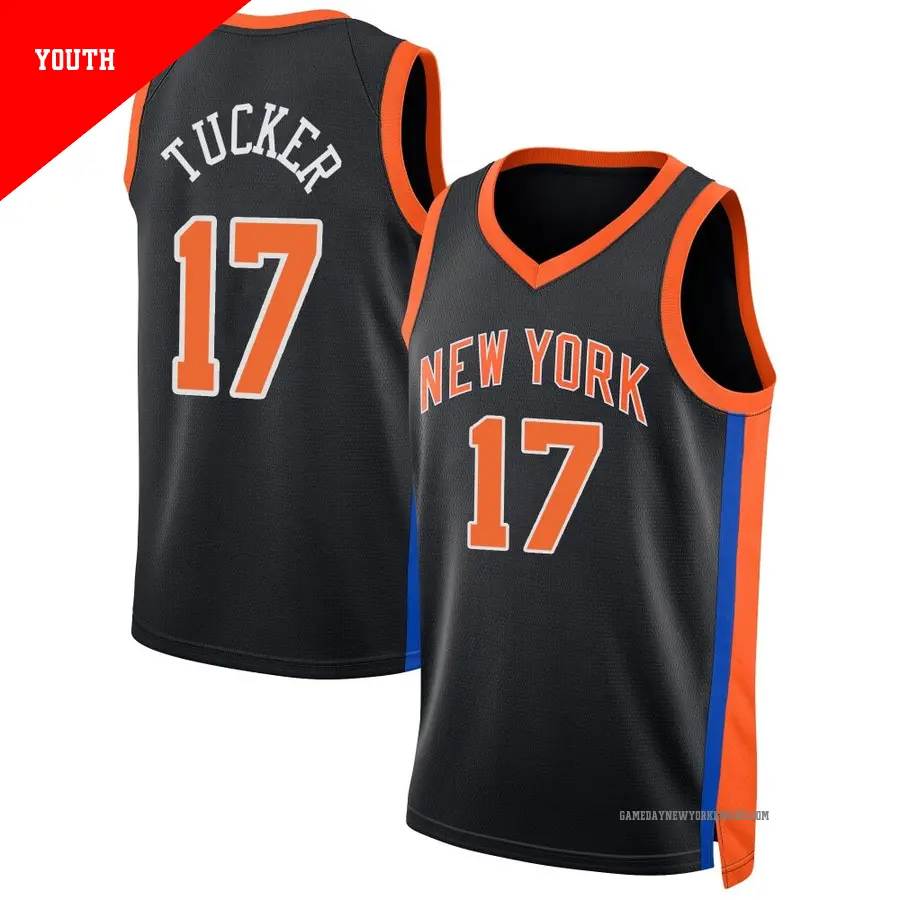 ＃17 Youth P.J. Tucker New York Knicks 2022/23 Swingman Black City Edition Jersey