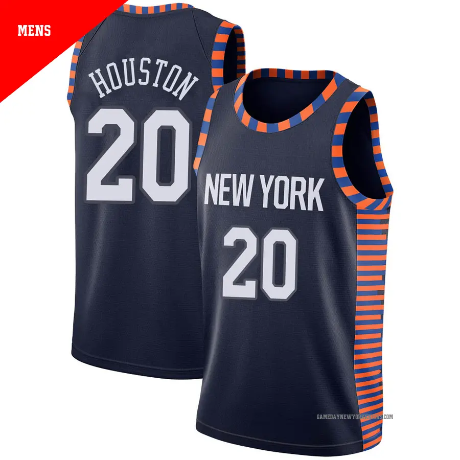 ＃20 Men's Allan Houston New York Knicks 2018/19 Swingman Navy JerseyCity Edition