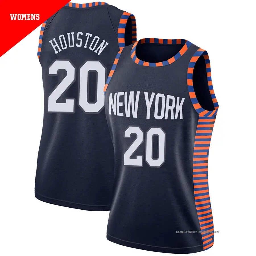 ＃20 Women's Allan Houston New York Knicks 2018/19 Swingman Navy JerseyCity Edition