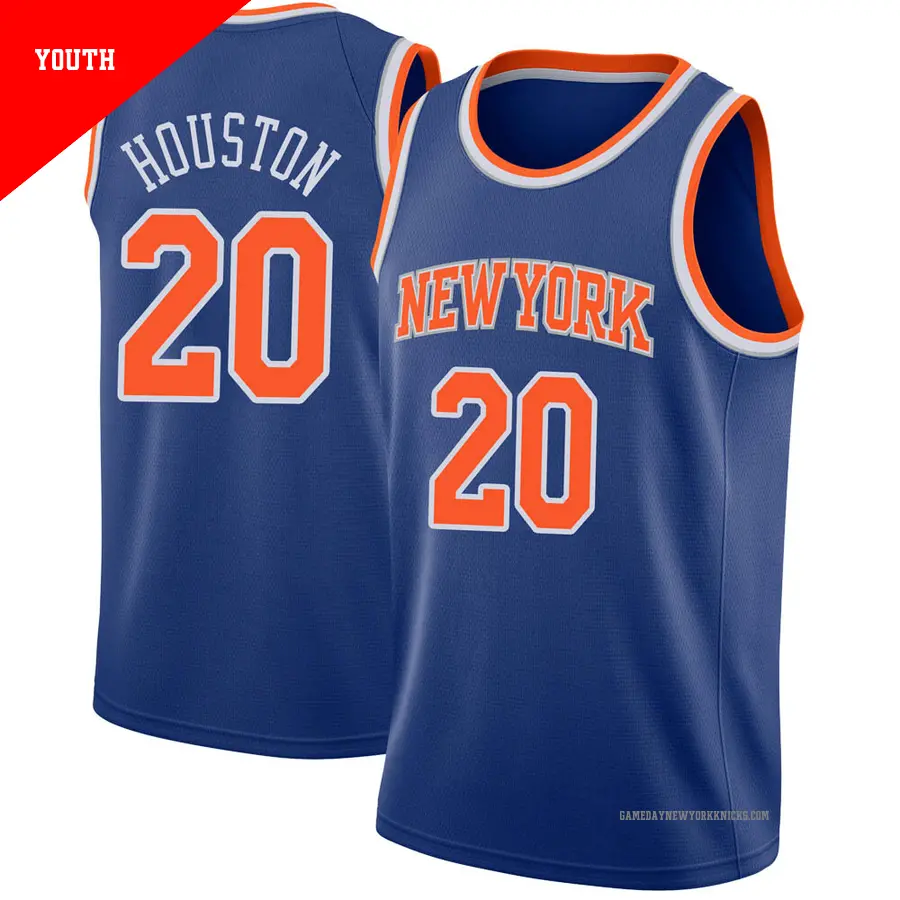 ＃20 Youth Allan Houston New York Knicks Blue Swingman Jersey Icon Edition