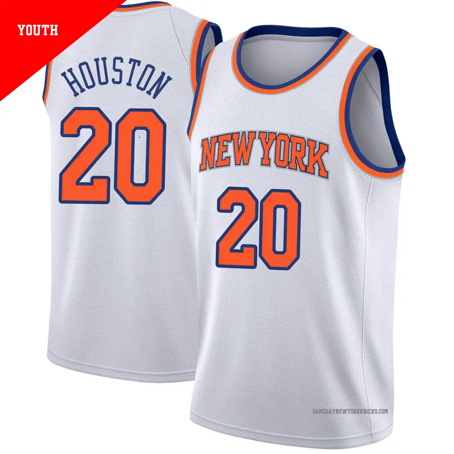 ＃20 Youth Allan Houston New York Knicks White Swingman JerseyAssociation Edition