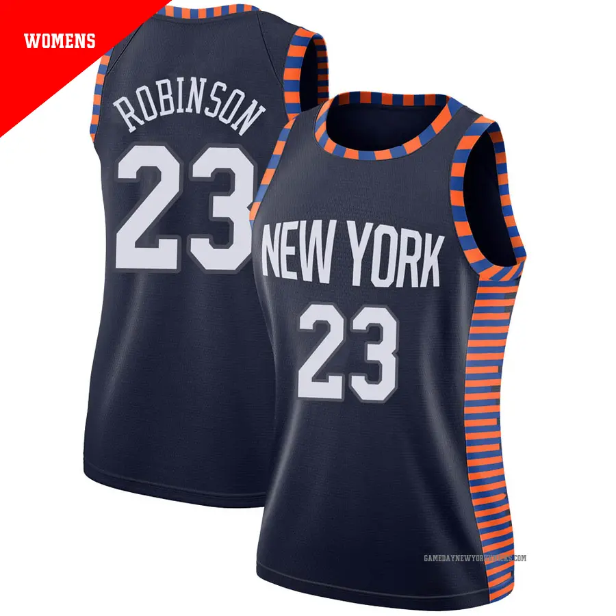 ＃23 Women's Mitchell Robinson New York Knicks 2018/19 Swingman Navy JerseyCity Edition
