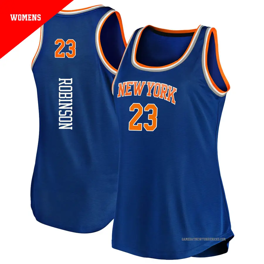 ＃23 Women's Mitchell Robinson New York Knicks 2019/20 Fast Break Blue Tank Jersey Icon Edition