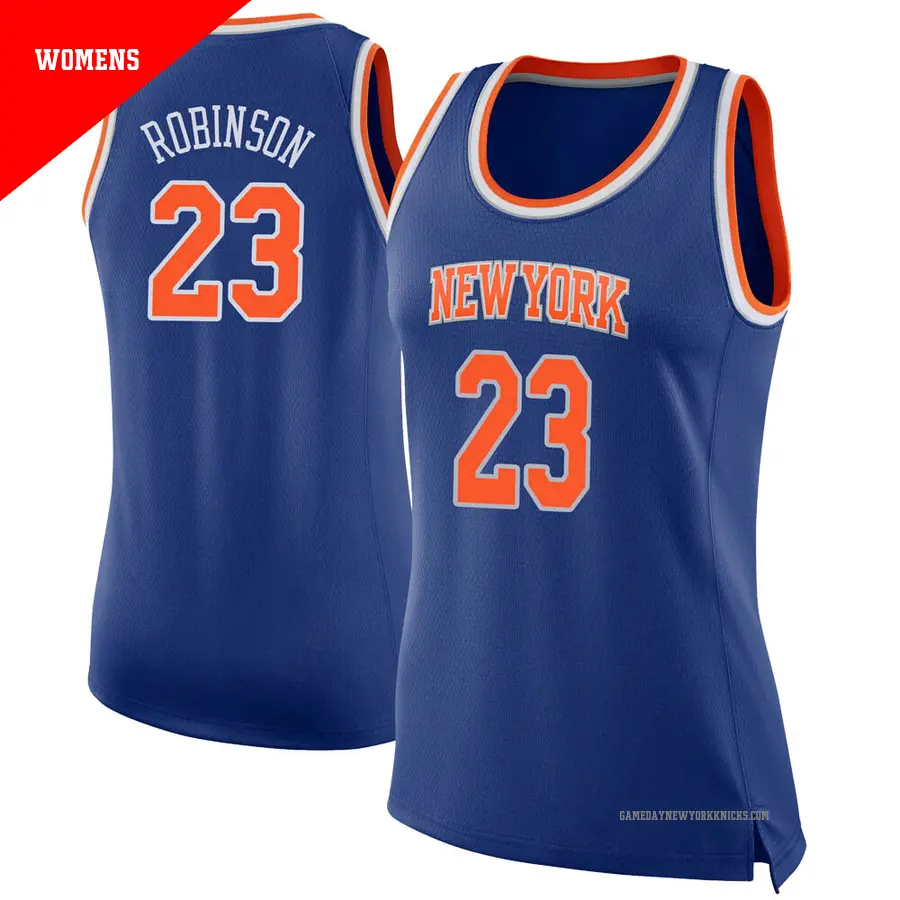 ＃23 Women's Mitchell Robinson New York Knicks Blue Swingman Jersey Icon Edition