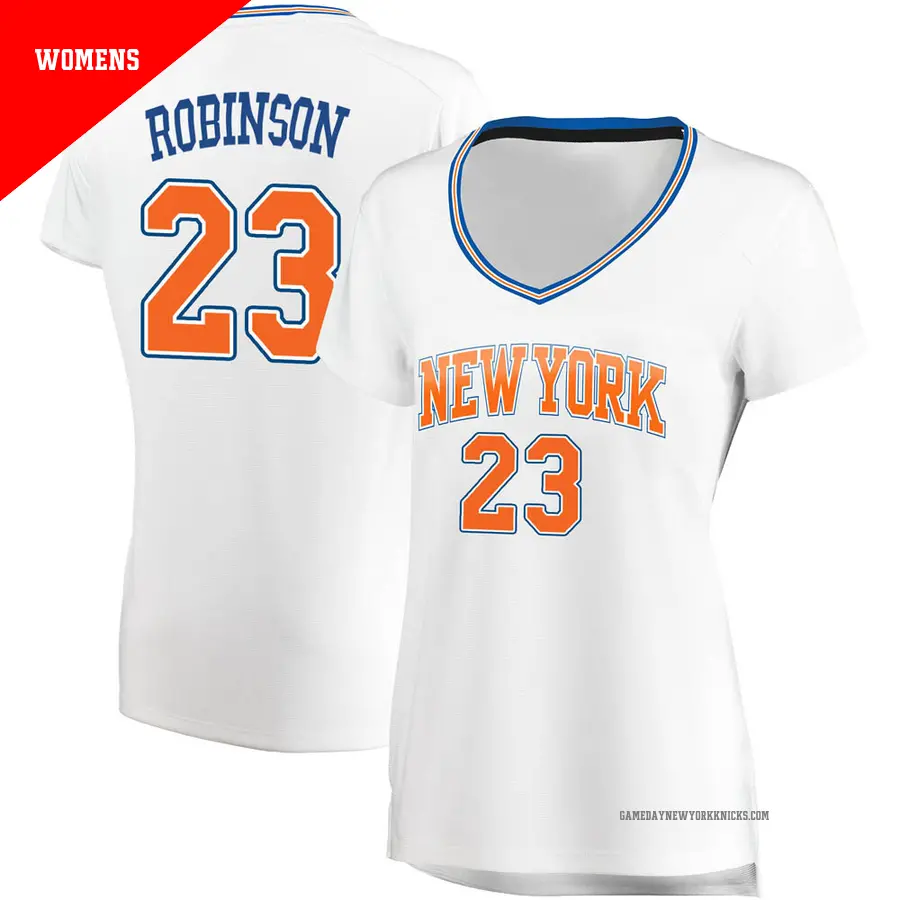＃23 Women's Mitchell Robinson New York Knicks White Fast Break Jersey Statement Edition