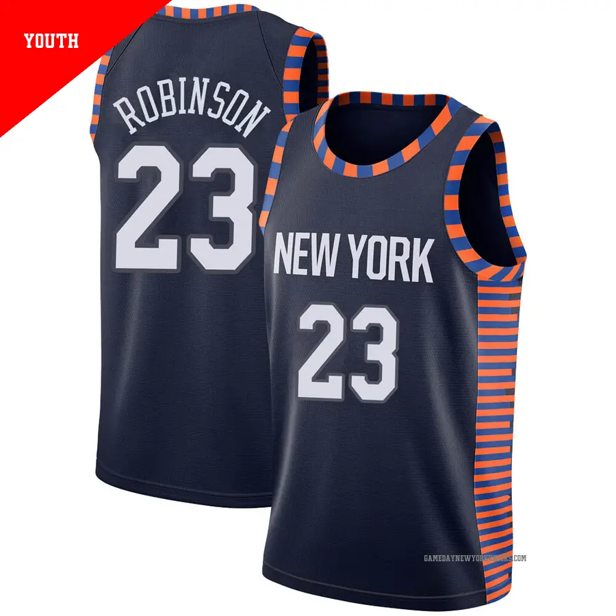 ＃23 Youth Mitchell Robinson New York Knicks 2018/19 Swingman Navy JerseyCity Edition