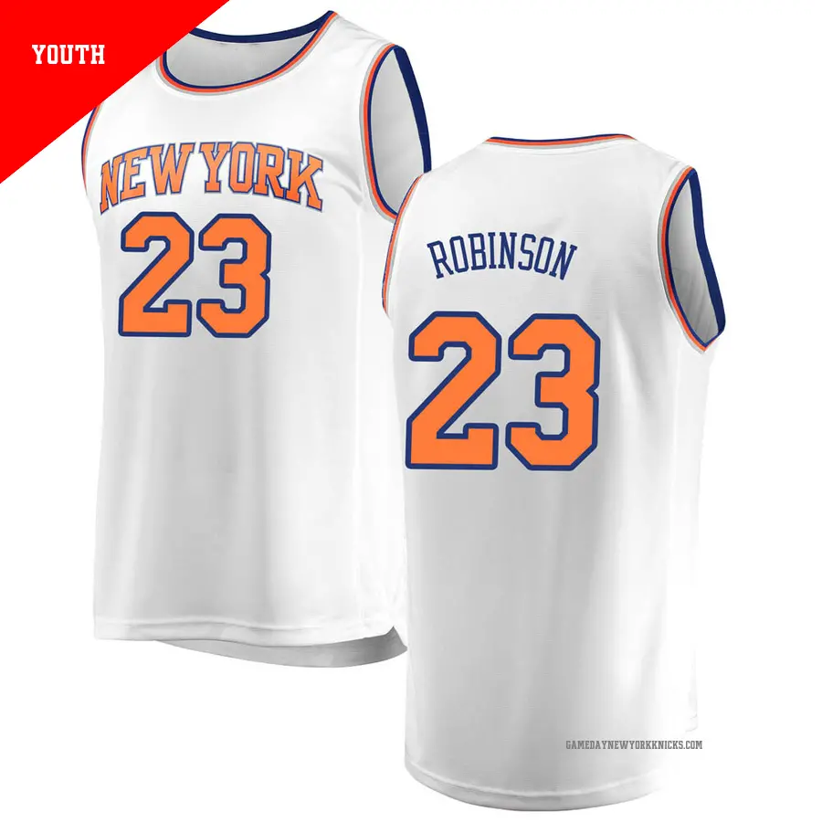 ＃23 Youth Mitchell Robinson New York Knicks White Fast Break JerseyAssociation Edition