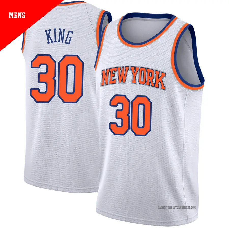 ＃30 Men's Bernard King New York Knicks White Swingman JerseyAssociation Edition
