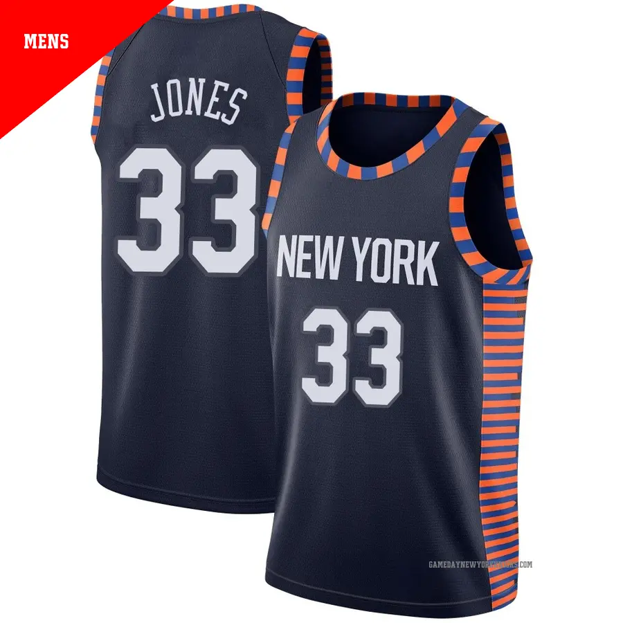 ＃33 Men's Dillon Jones New York Knicks 2018/19 Swingman Navy JerseyCity Edition