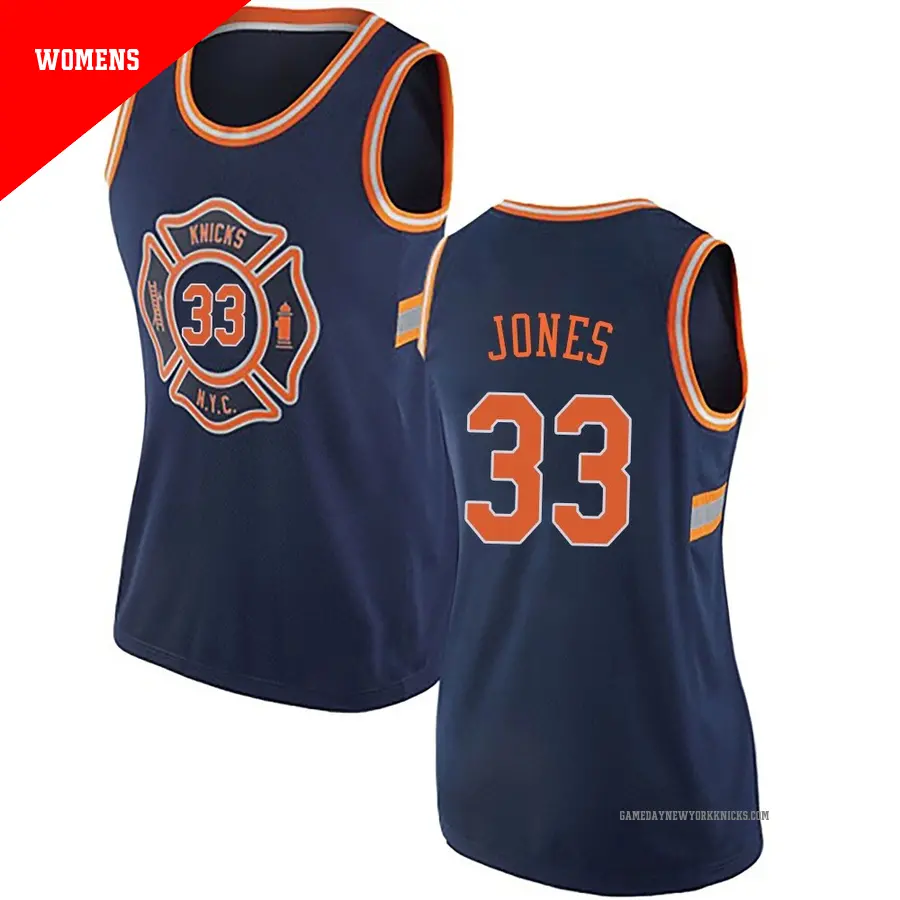 ＃33 Women's Dillon Jones New York Knicks Navy Blue Authentic JerseyCity Edition